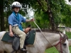 Audrey\'s happy on the horse